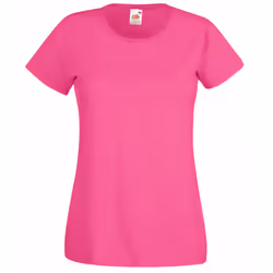 Fruit Of The Loom Ladies/Womens Lady-Fit Valueweight Short Sleeve T-Shirt (Pack Of 5) - XL, Fuchsia