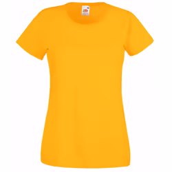 Fruit Of The Loom Ladies/Womens Lady-Fit Valueweight Short Sleeve T-Shirt (Pack Of 5) - XL, Sunflower