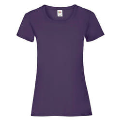 Fruit Of The Loom Ladies/Womens Lady-Fit Valueweight Short Sleeve T-Shirt (Pack Of 5) - XS, Purple