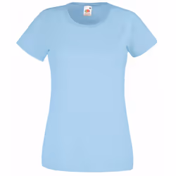 Fruit Of The Loom Ladies/Womens Lady-Fit Valueweight Short Sleeve T-Shirt (Pack Of 5) - XS, Sky Blue