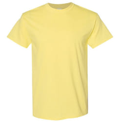 Gildan Mens Heavy Cotton Short Sleeve T-Shirt (Pack Of 5) - 2XL, Cornsilk