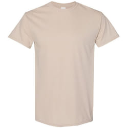 Gildan Mens Heavy Cotton Short Sleeve T-Shirt (Pack Of 5) - 2XL, Sand