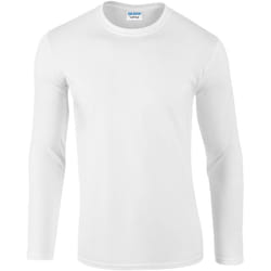 Gildan Mens Soft Style Long Sleeve T-Shirt (Pack Of 5) - 2XL, White