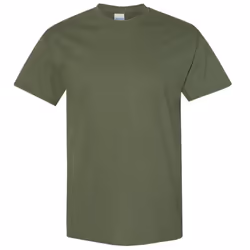 Gildan Mens Heavy Cotton Short Sleeve T-Shirt (Pack Of 5) - S, Military Green