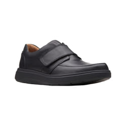 Clarks Mens Un Abode Strap Leather Shoes - 7 UK, Black