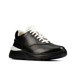 Clarks Womens/Ladies Sprint Lite Lace Leather Trainers - 4 UK, Black