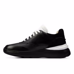 Clarks Womens/Ladies Sprint Lite Lace Leather Trainers - 4 UK, Black