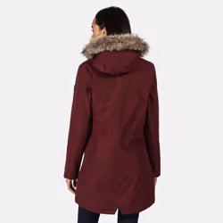 Regatta Womens/Ladies Serleena II Faux Fur Insulated Winter Parka - 8 UK, Dark Burgundy