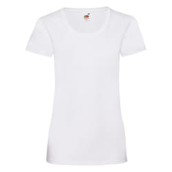 Fruit Of The Loom Ladies/Womens Lady-Fit Valueweight Short Sleeve T-Shirt (Pack Of 5) - S, White