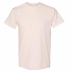 Gildan Mens Heavy Cotton Short Sleeve T-Shirt (Pack Of 5) - M, Natural