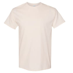 Gildan Mens Heavy Cotton Short Sleeve T-Shirt (Pack Of 5) - M, Natural