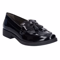 Geox Girls J Agata A Slip On Leather Shoe - 2.5 UK Child, Black
