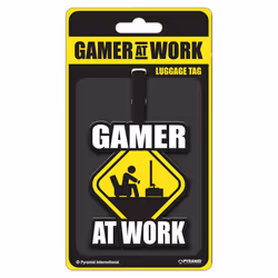 Pyramid International Gamer At Work Caution Sign Luggage Tag