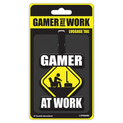 Pyramid International Gamer At Work Caution Sign Luggage Tag