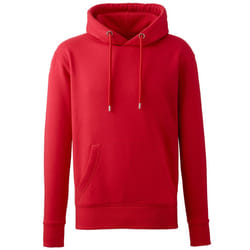 Anthem Mens Organic Hoodie - S, Red