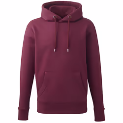Anthem Mens Organic Hoodie - M, Burgundy