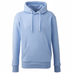 Anthem Mens Organic Hoodie - S, Light Blue