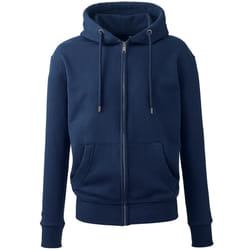 Anthem Mens Organic Full Zip Hoodie - S, Navy
