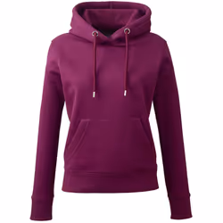 Anthem Womens/Ladies Organic Hoodie - L, Burgundy