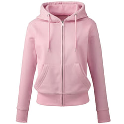 Anthem Womens/Ladies Organic Full Zip Hoodie - M, Pink