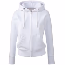 Anthem Womens/Ladies Organic Full Zip Hoodie - XS, White