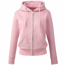 Anthem Womens/Ladies Organic Full Zip Hoodie - L, Pink