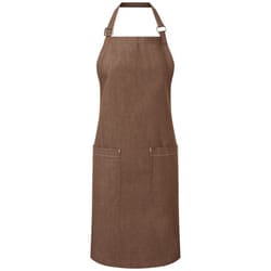 Premier Unisex Adult Organic Fairtrade Certified Denim Apron - One Size, Brown