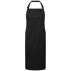 Premier Unisex Adult Organic Fairtrade Certified Full Apron - One Size, Black