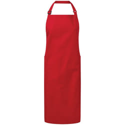 Premier Unisex Adult Organic Fairtrade Certified Full Apron - One Size, Red