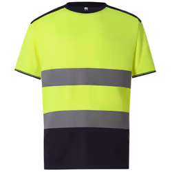 Yoko Mens Two Tone Hi-Vis T-Shirt - XXL, Yellow/Navy