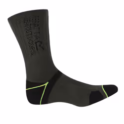 Regatta Mens Blister Protection II Socks (Pack of 2) - 9 UK-12 UK, Black/Electric Lime