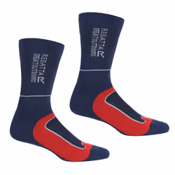 Regatta Mens Samaris 2 Season Socks (Pack of 2) - 6 UK-8 UK, Navy/Dark Red