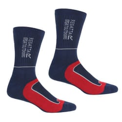 Regatta Mens Samaris 2 Season Socks (Pack of 2) - 6 UK-8 UK, Navy/Dark Red