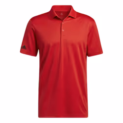 Adidas Mens Polo Shirt - S, Red