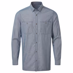 Premier Mens Organic Fairtrade Certified Chambray Shirt - S, Indigo Denim