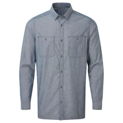 Premier Mens Organic Fairtrade Certified Chambray Shirt - S, Indigo Denim