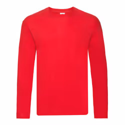 Fruit Of The Loom Mens R Long-Sleeved T-Shirt - M, Red