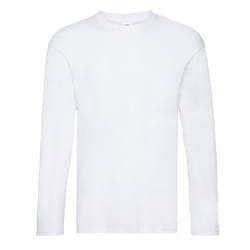 Fruit Of The Loom Mens R Long-Sleeved T-Shirt - 4XL, White
