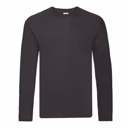 Fruit Of The Loom Mens R Long-Sleeved T-Shirt - 5XL, Black