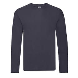 Fruit Of The Loom Mens R Long-Sleeved T-Shirt - L, Deep Navy