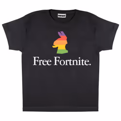Free Fortnite Girls Rainbow Llama T-Shirt