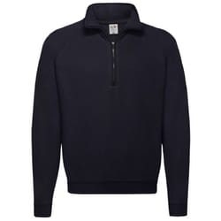 Fruit Of The Loom Mens Zip Neck Sweatshirt Top - 3XL, Deep Navy
