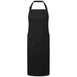 Premier Organic Fairtrade Certified Recycled Full Apron - One Size, Black