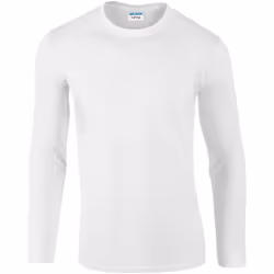 Gildan Mens Soft Style Long Sleeve T-Shirt (Pack Of 5) - S, White