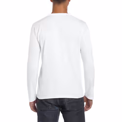 Gildan Mens Soft Style Long Sleeve T-Shirt (Pack Of 5) - S, White