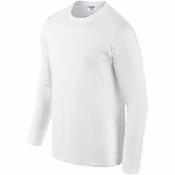 Gildan Mens Soft Style Long Sleeve T-Shirt (Pack Of 5) - S, White