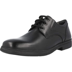 Geox Boys Federico Leather School Shoes - 1 UK, Black