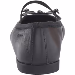 Geox Girls Plie Leather School Shoes - 3 UK, Black