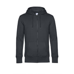 B&C Mens Full Zip Hoodie - XXL, Asphalt