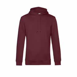 B&C Mens Organic Hoodie - S, Burgundy